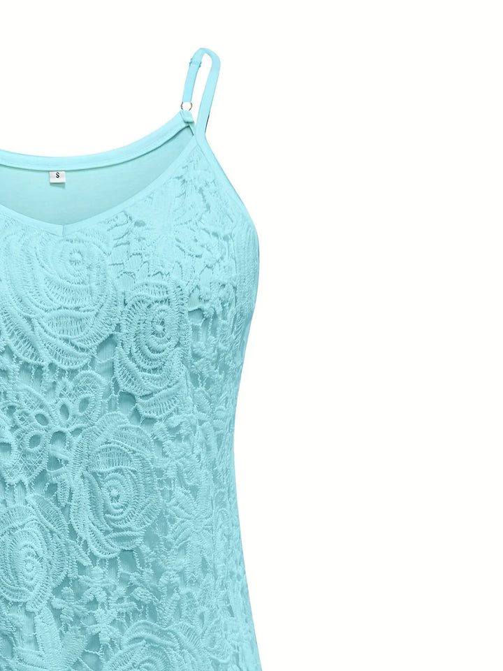Juna - Elegante Sin Mangas Enlace Top Con Cuello En V