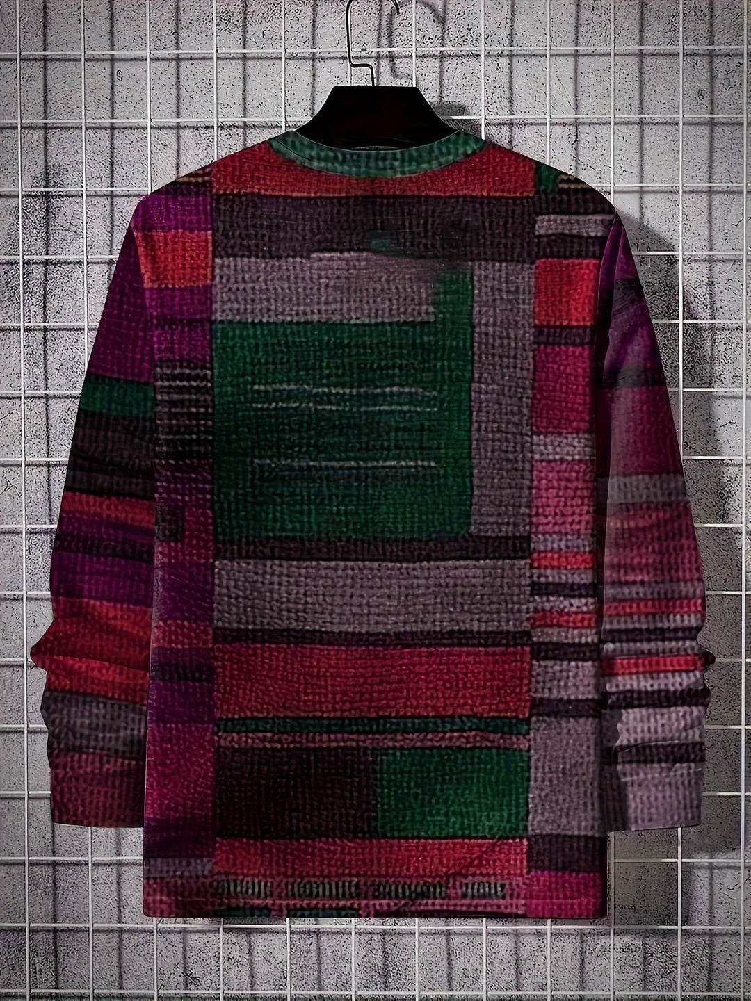 Calvin - Manga Larga Camiseta Con Patrón De Bloques