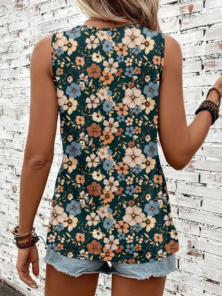Lilou - Top Informal De Verano Con Estampado Floral
