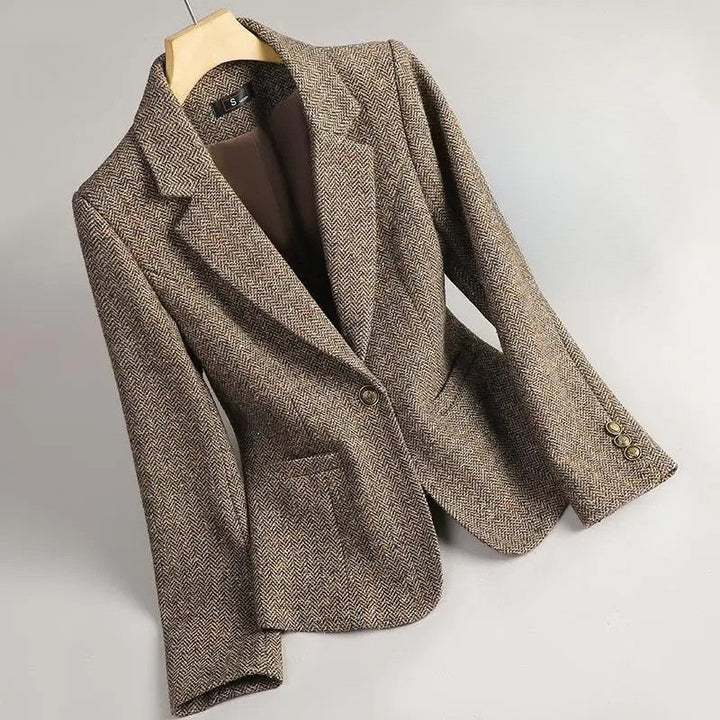 Cesira - Blazer De Tweed Con Diseño En Espiga