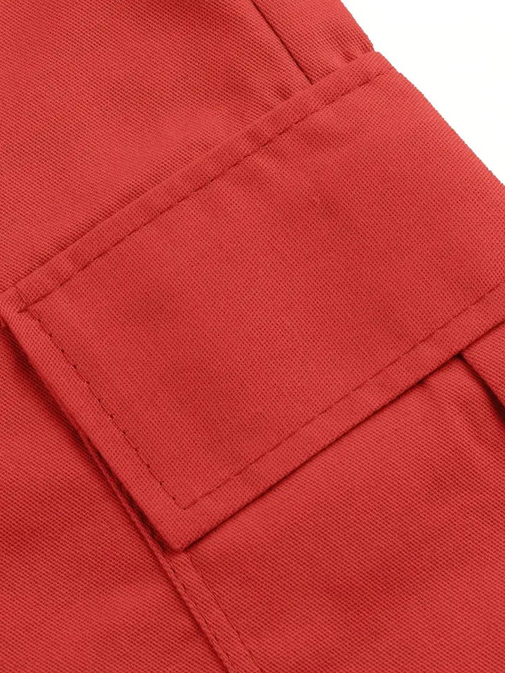 Jelte - Pantalones Cortos Cargo Informales Sin Elasticidad y Con Cordón