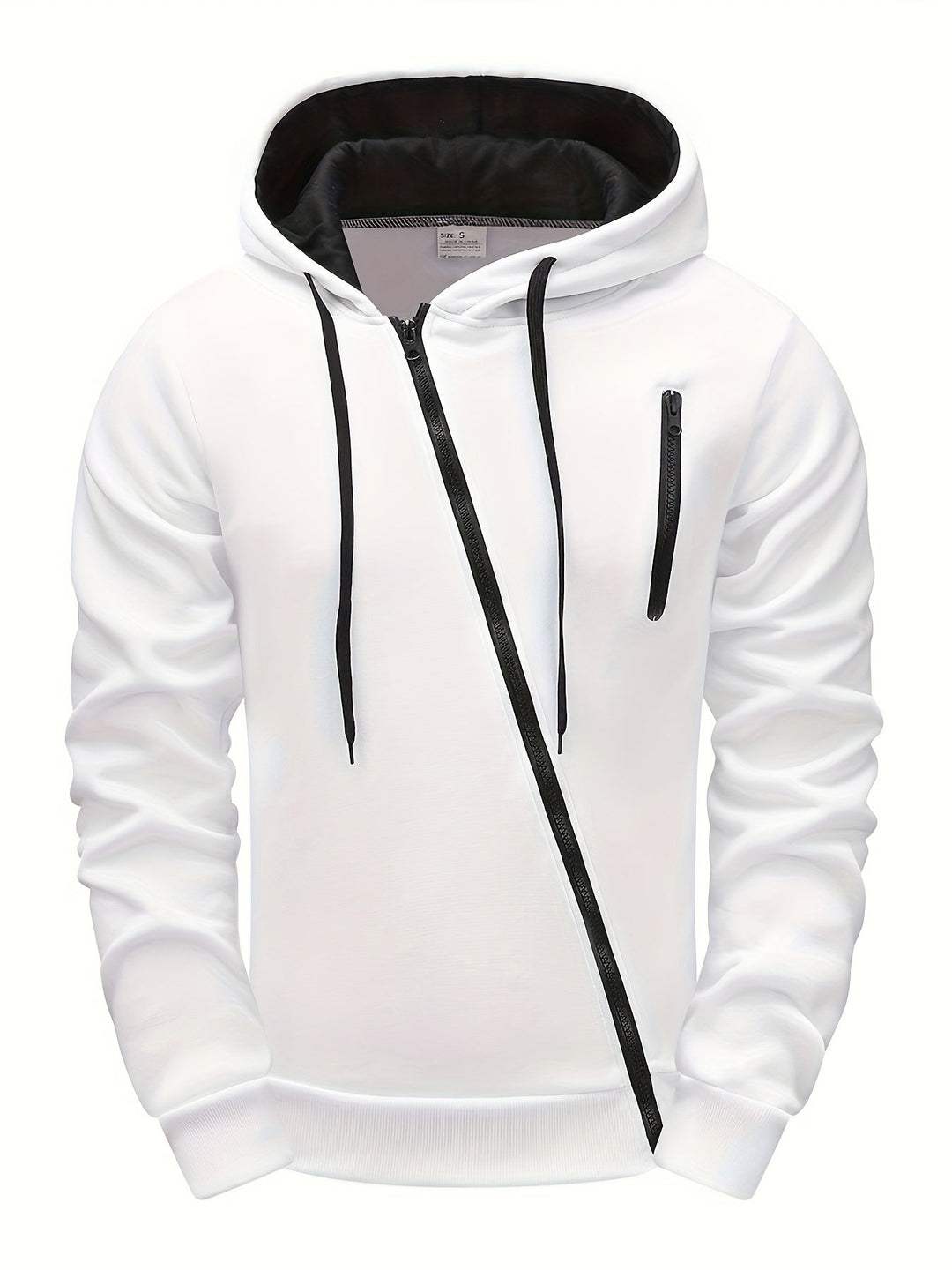 Hendro - Sudadera Con Capucha y Cremallera De Manga Larga Informal