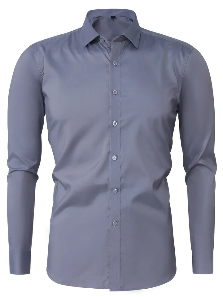 Byron - Elegante Camisa De Manga Larga Con Btones