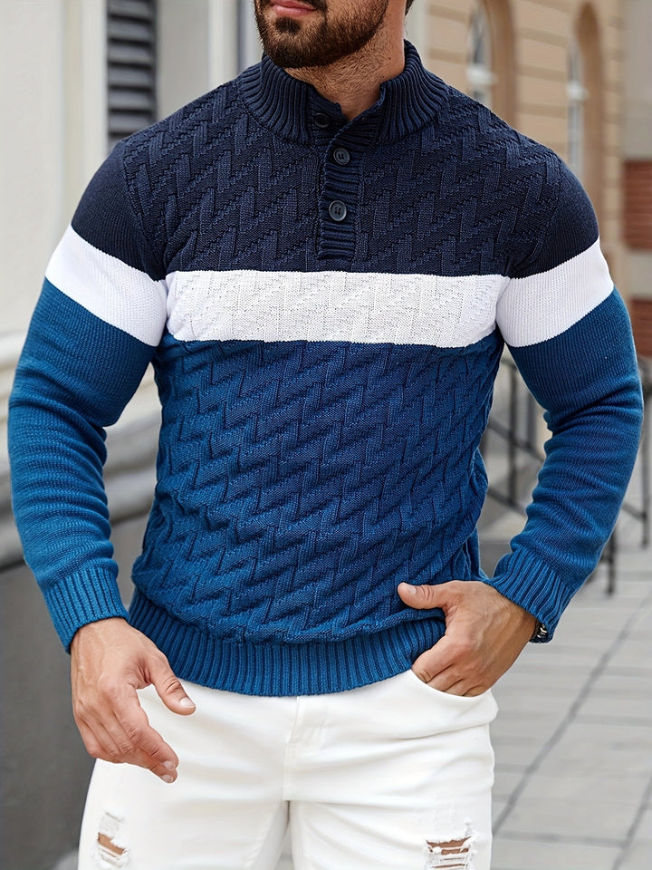 Lilfad - Jersey De Punto Informal Con Cuello De Pie