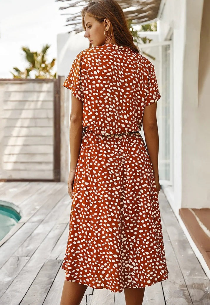 Carine - Vestido Con Cuello En V
