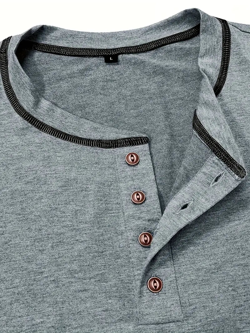 Orazio - Manga Corta Camiseta Con  Botón