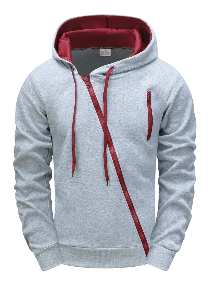 Hendro - Sudadera Con Capucha y Cremallera De Manga Larga Informal