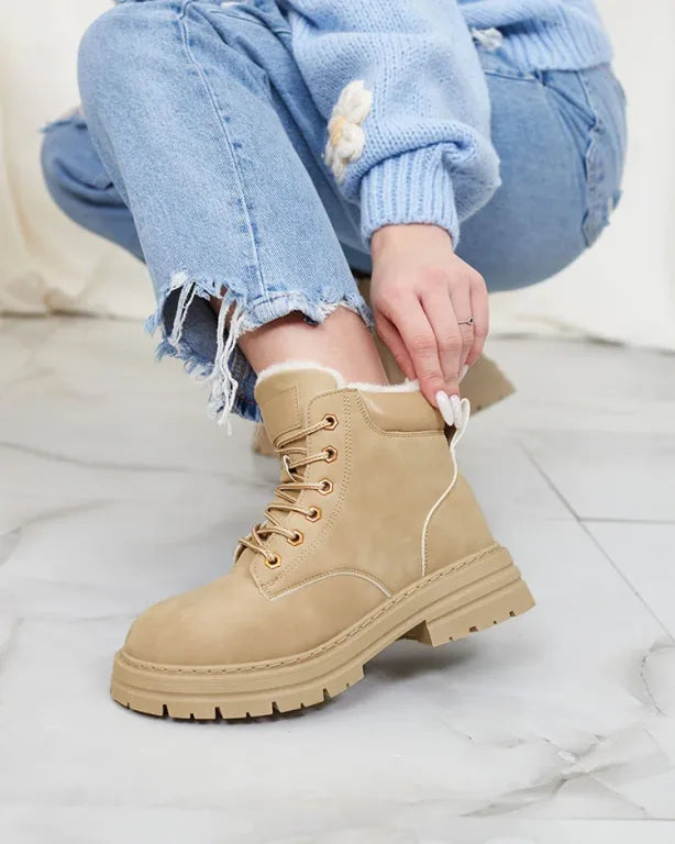Alosia - Botines Con Cordones y Suela Gruesa