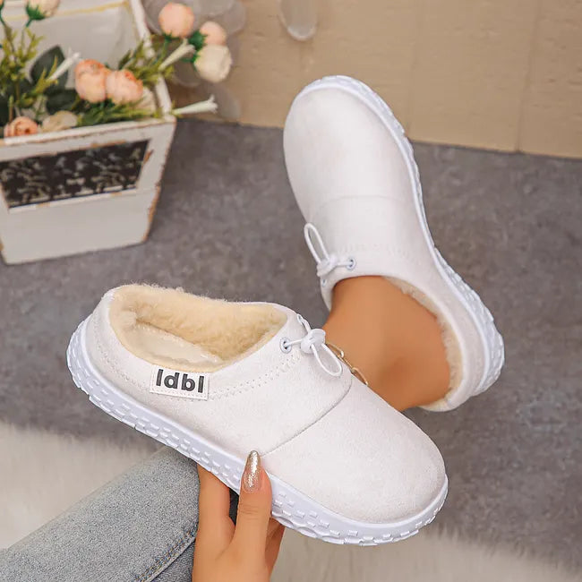 Damilya - Zapatos Sin Cordones De Ante Sintético Con Forro Polar Y Cordón Ajustable