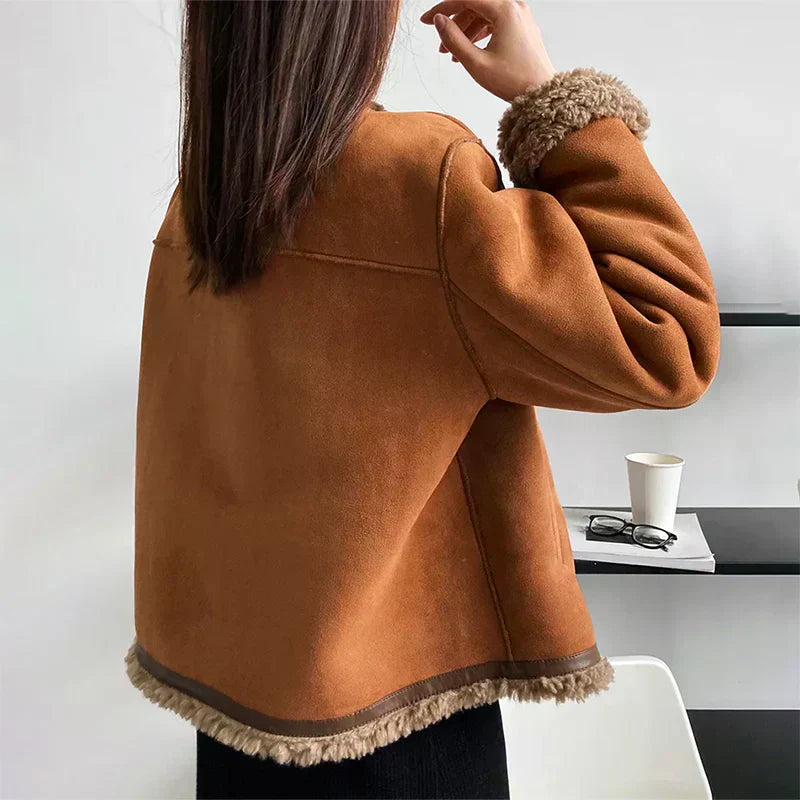 Quenita - Chaqueta De Cuero Cálida y Elegante