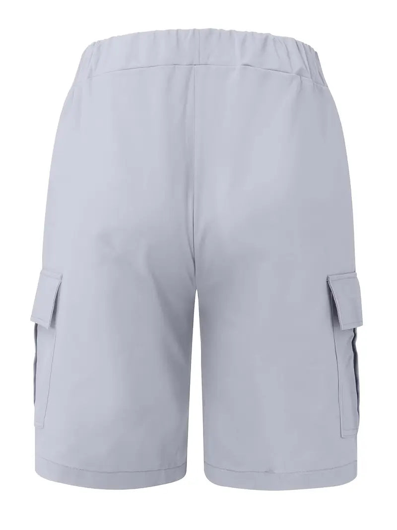 Jelte - Pantalones Cortos Cargo Informales Sin Elasticidad y Con Cordón