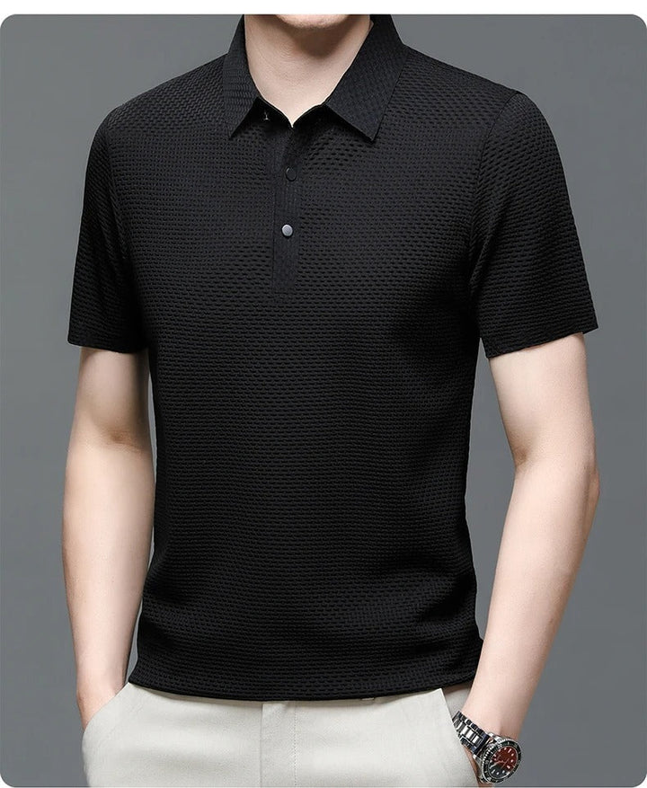 Prestigio - Polo Elástico de Manga Corta Camisa