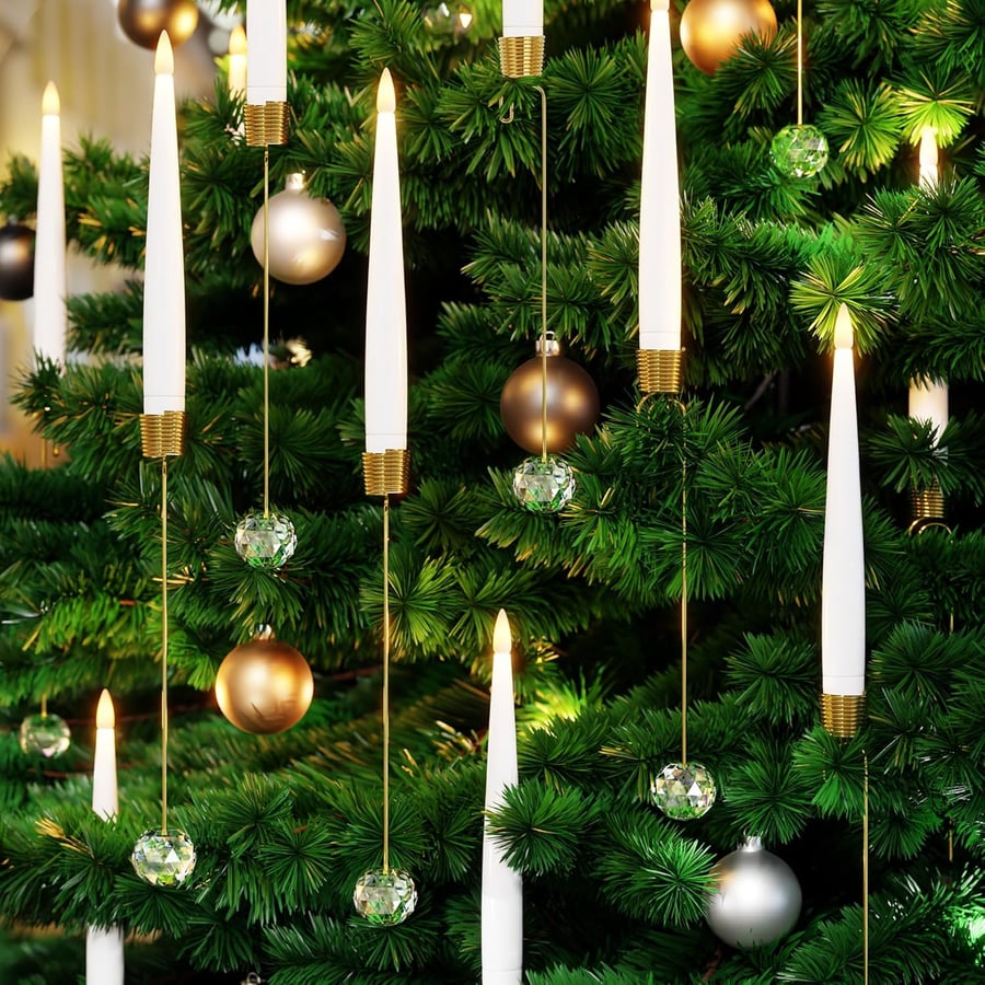 TreeLume - Velas LED Para árboles De Navidad Con Gancho Para Bola De Cristal