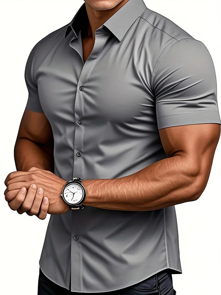 Ezra - Elegante Camisa Entallada Con Botones