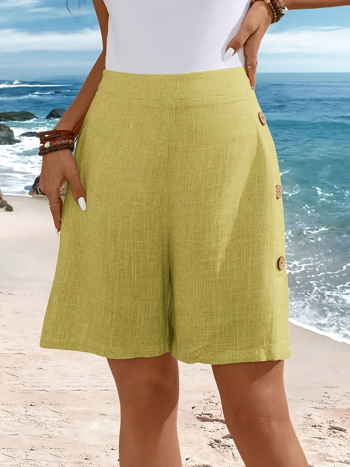 Fenella - Cómodos Pantalones Cortos Con Botones