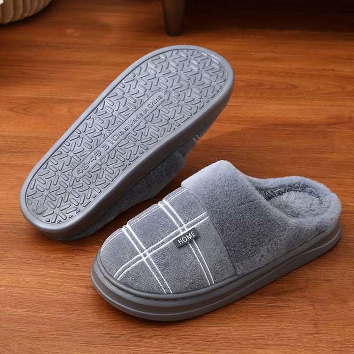 Bugra - Zapatillas De Felpa Con Estampado a Cuadros