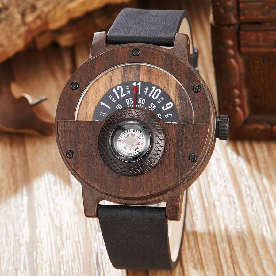 Stellan: Relojes de Madera con Correa de Cuero