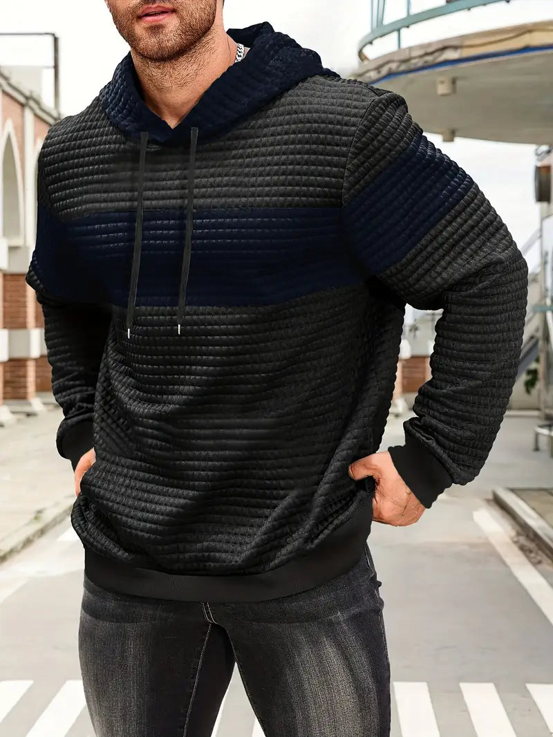 Arvid - Sudadera Con Capucha Texturizada y Bloques De Color