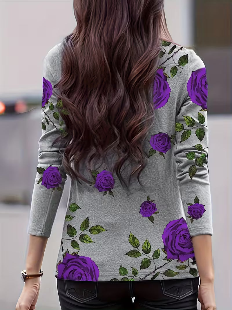 Zunni - Top De Cuello Alto Con Estampado Floral