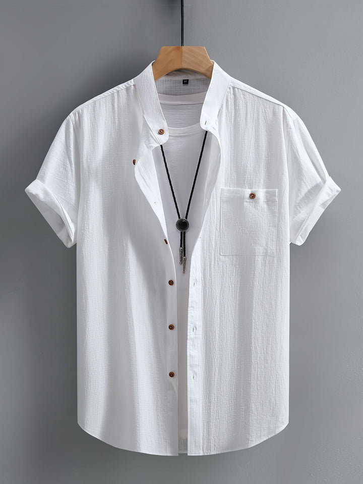 Tejada - Camisa Informal De Algodón Con Bolsillo