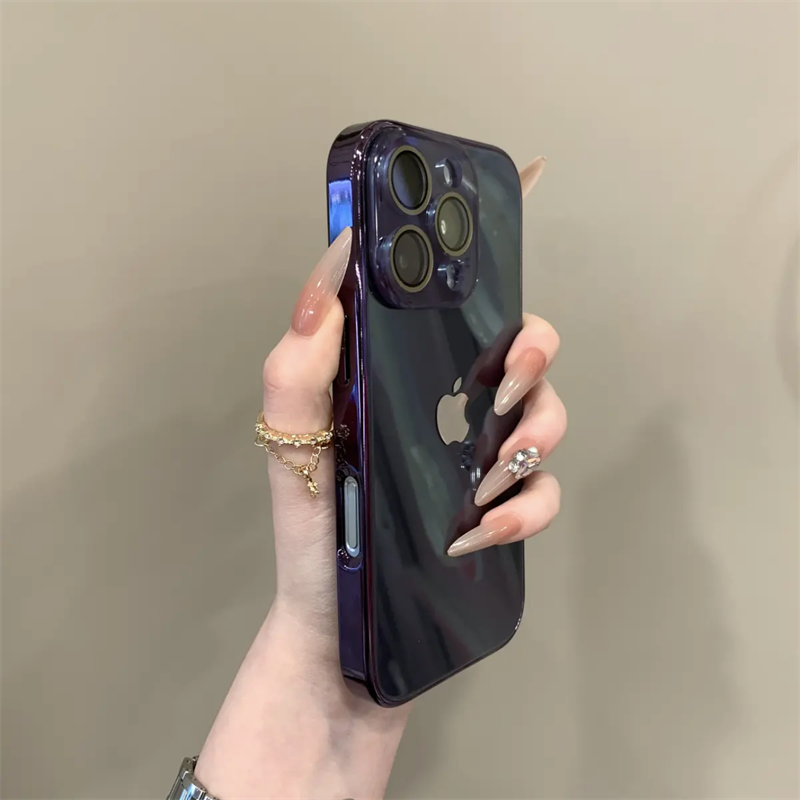 Chromelux - Funda De Cristal Electrochapado De Alta Calidad Para iPhone