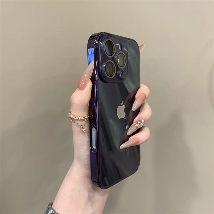 Chromelux - Funda De Cristal Electrochapado De Alta Calidad Para iPhone