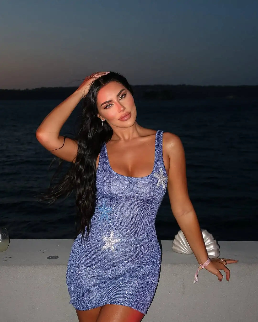 Imani - Elegante Vestido Mini Con Estrellas