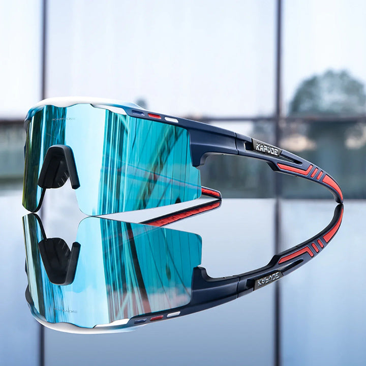 Aerovex - Gafas De Sol De Ciclismo Envolventes Con Cristales Espejados