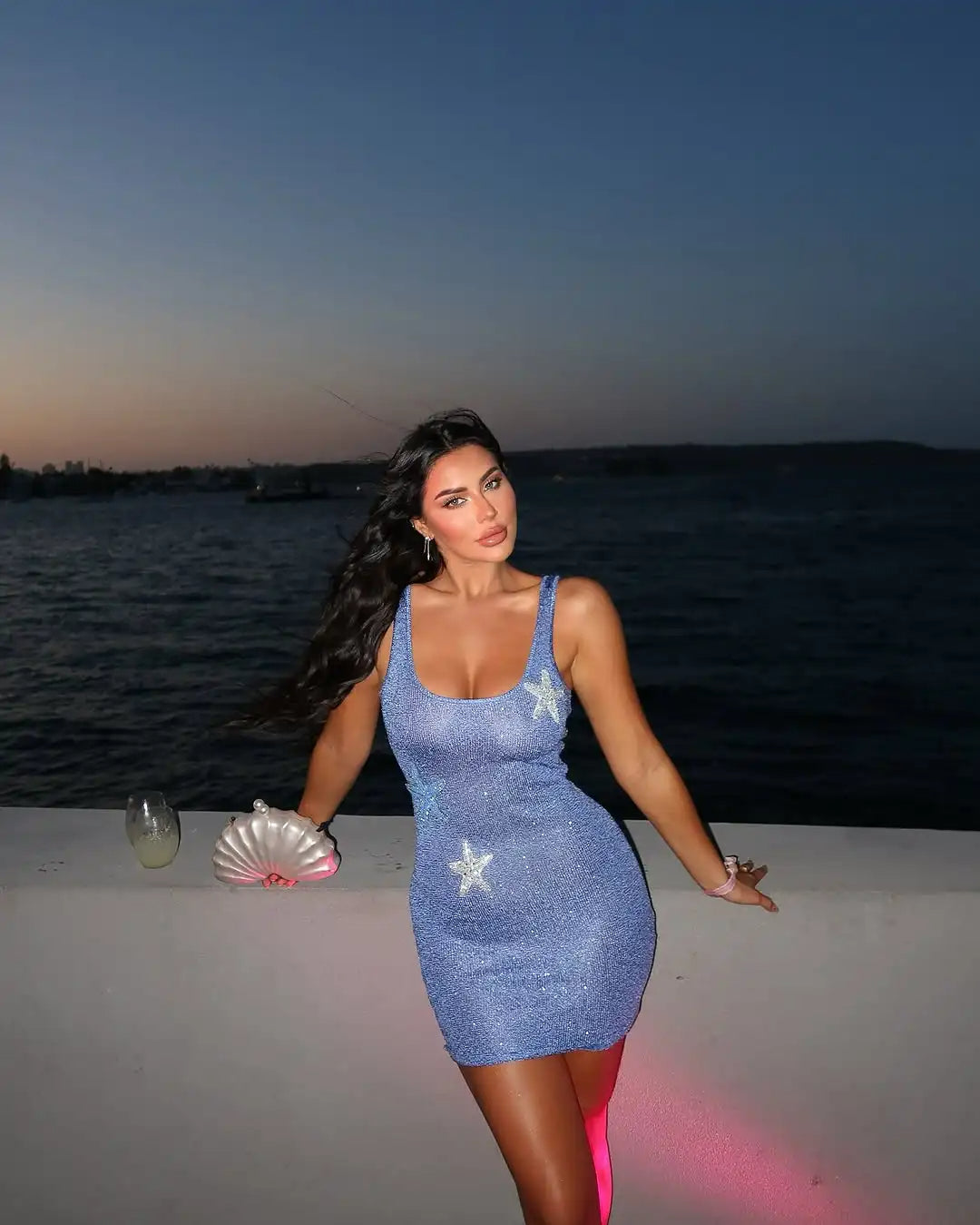 Imani - Elegante Vestido Mini Con Estrellas