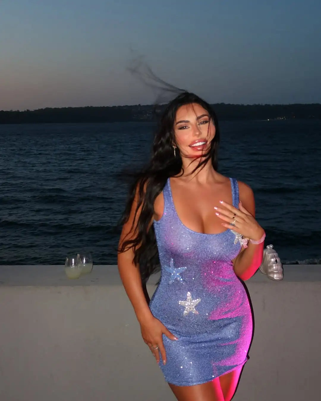 Imani - Elegante Vestido Mini Con Estrellas