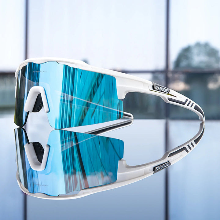 Aerovex - Gafas De Sol De Ciclismo Envolventes Con Cristales Espejados