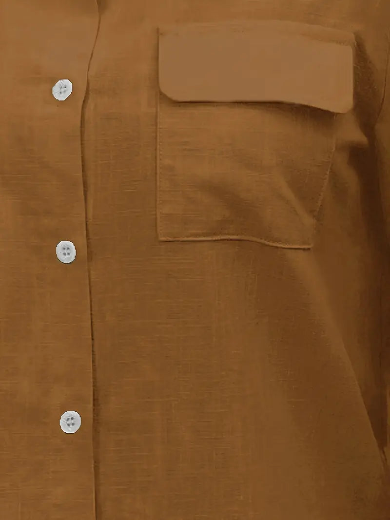 Athena - Camisa De Algodón Con Bolsillos Delanteros