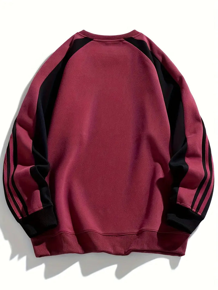 Maddox - Sudadera Con Mangas a Rayas y Cuello Redondo