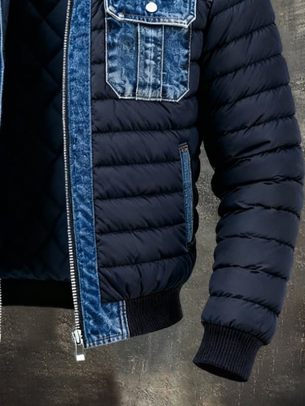 Upamecano - Chaqueta Vintage De Denim Con Parches Para Actividades al Aire Libre