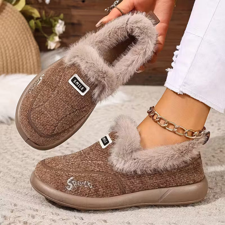 Nolani - Zapatillas De Invierno De Piel Sintética a La Moda