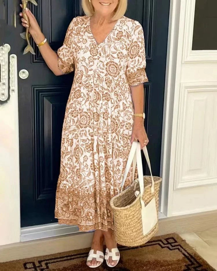 Perla - Vestido Bohemio Con Cuello En V