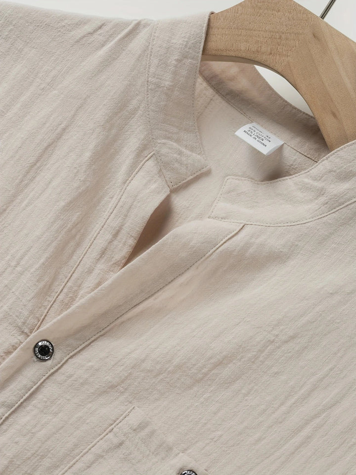 Markos - Camisa Informal De Manga Corta Con Botones