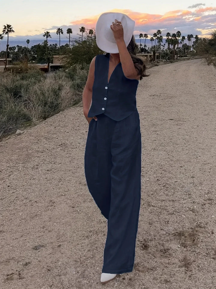 Jorja - Elegante Conjunto De Dos Pezas Sin Mangas