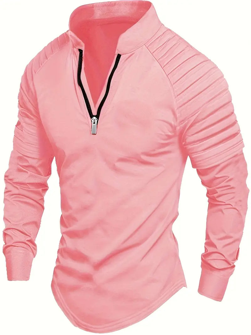 Linwood  - Manga Larga Polo Camisa Con Cremallera