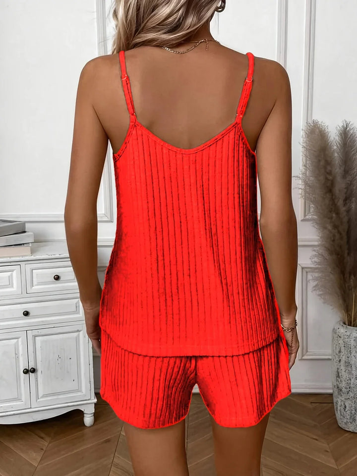Hristina - Conjunto De Dos Piezas Cómodo Para Verano Con Tirantes