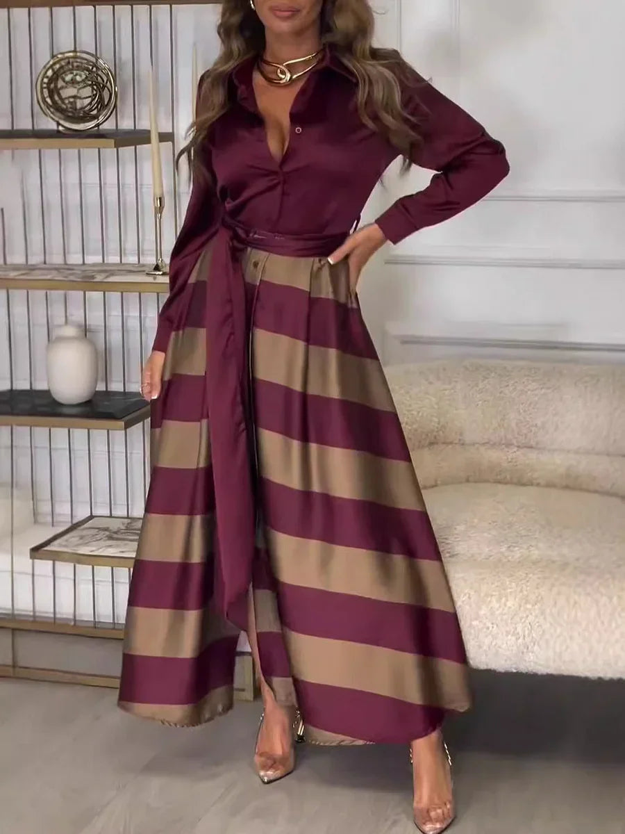Vandana - Vestido Largo a Rayas