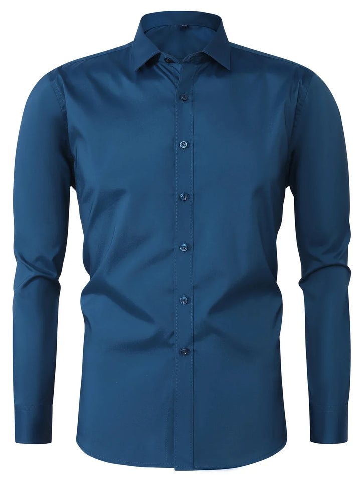 Byron - Elegante Camisa De Manga Larga Con Btones