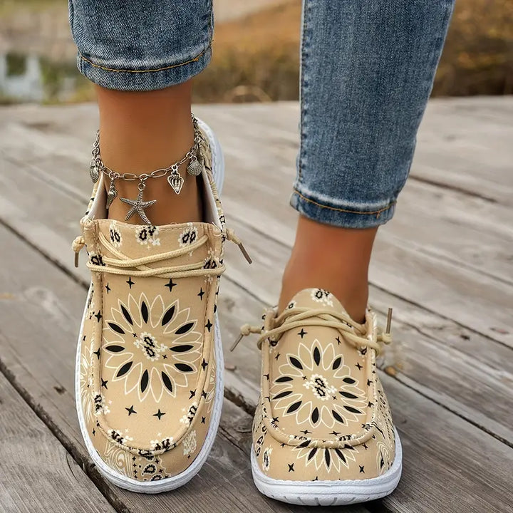 Isavella - Informal Verano Zapatos Con Estampado Floral