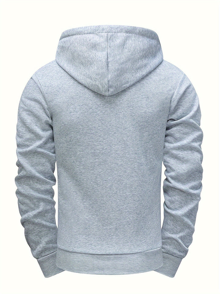 Hendro - Sudadera Con Capucha y Cremallera De Manga Larga Informal