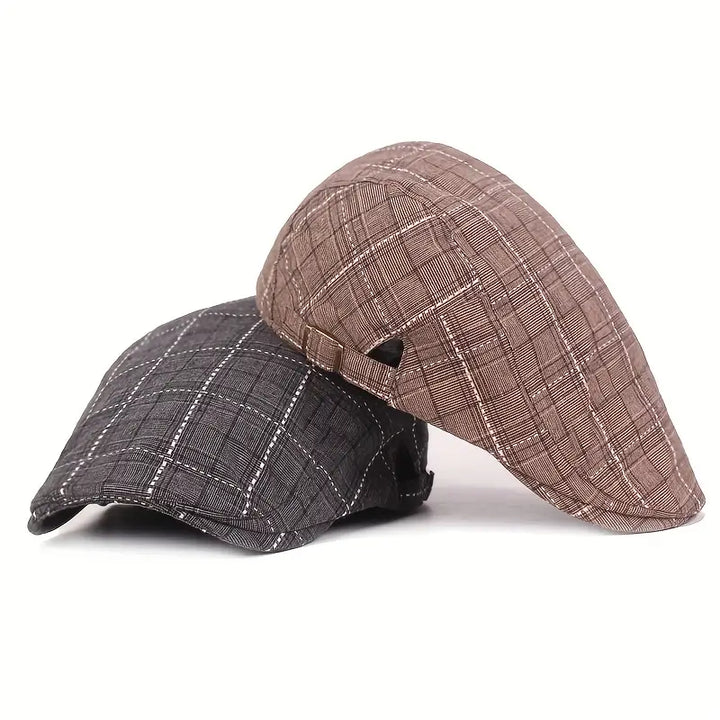 Checklyn - Gorro Elegante Con Estampado De Cuadros