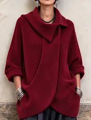 Lenneke - Chaqueta Oversize Con Cuello Asimétrico y Bolsillos