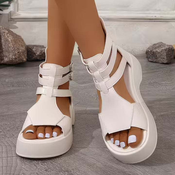 Austeja - Sandalias Con Plataforma Gruesa y Punta Abierta