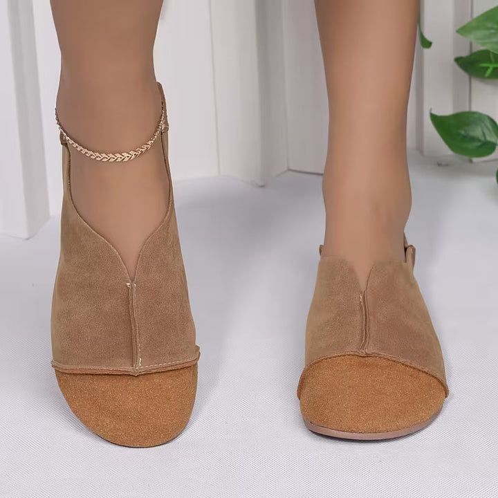 Bethan - Zapatos Planos Flexibles y Plegables Con Puntera Cuadrada