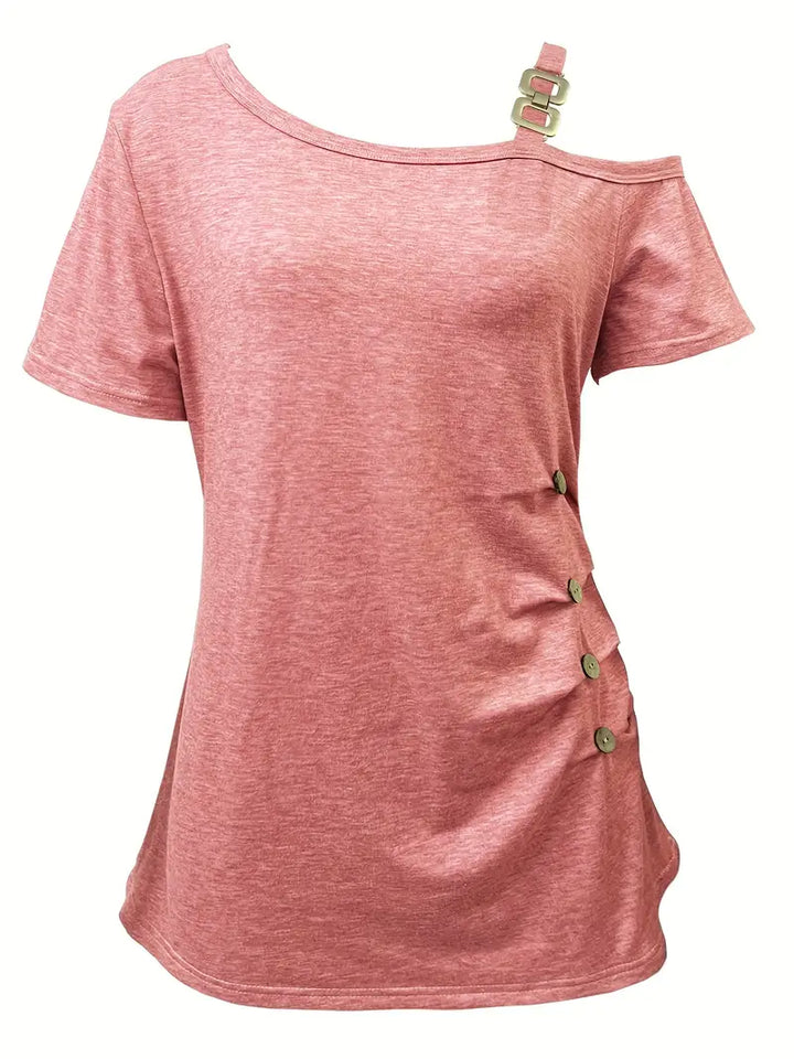 Ianthe - Camiseta Elegante De Manga Corta