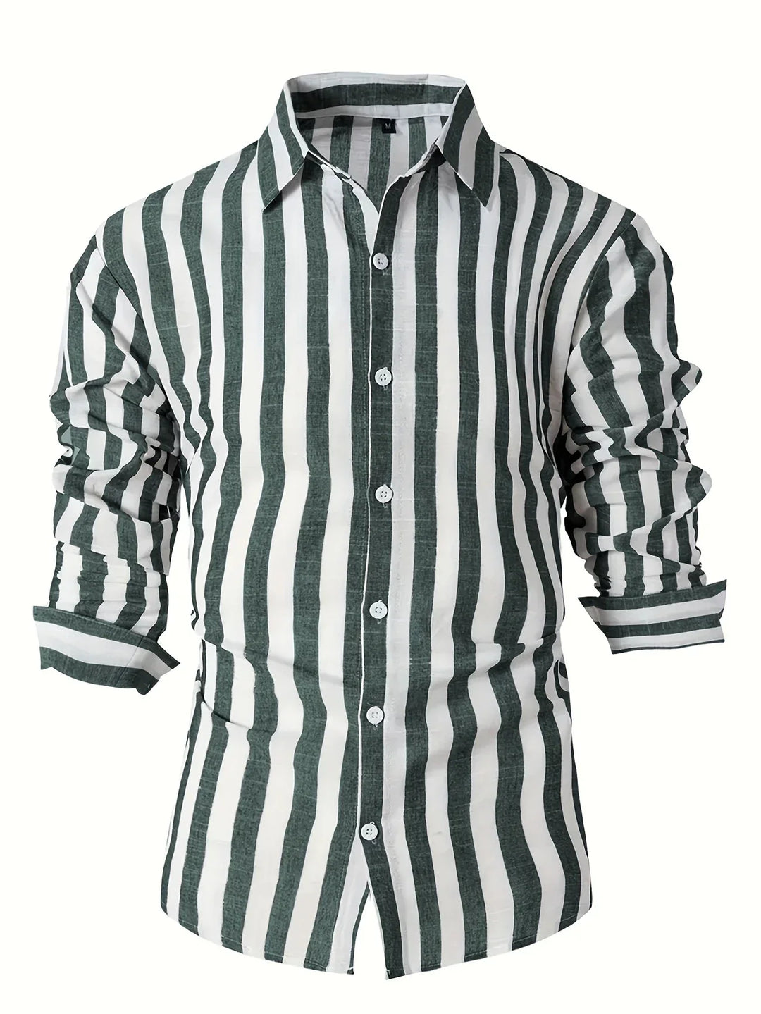 George - Camisa Elegante De Manga Larga a Rayas